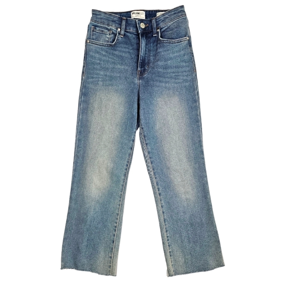 William Rast Super Hi-Rise Flare Crop Size 24 Light Blue